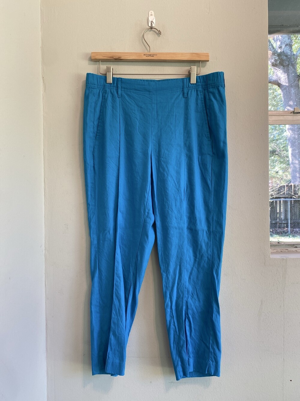 J.Jill Pure Jill Teal Linen Stretch Women's Ankle Pants Size M